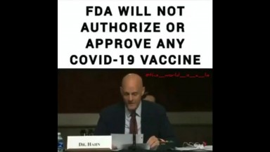 FDA Will Not Approve the Vaxx