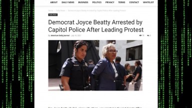 Dem  Joyce Beatty arrested by Capitol PD for Illegal Protest