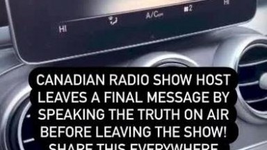 Canadian radio host's sign off remarks
