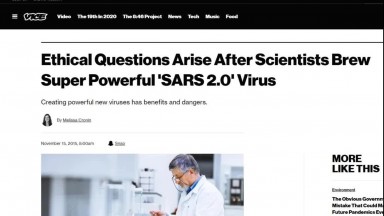 Super Powerful SARS 2.0 created in US by US Scientist