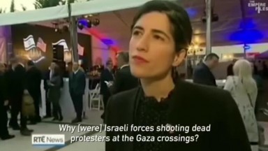 Maria   When asked why the Israeli forces were shooting dead protesters at the Gaza crossings, Michal Maayan — Well, we 